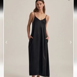 Favorite Daughter Classic Black Maxi Slip Dress Size Medium